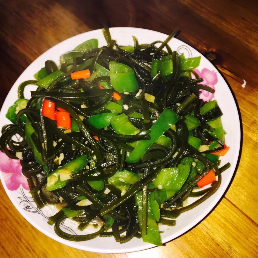 wsear做的肉沫炒海带