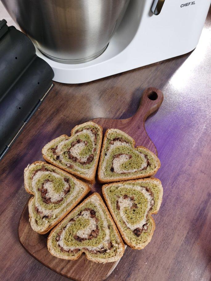 蜜豆抹茶心形吐司