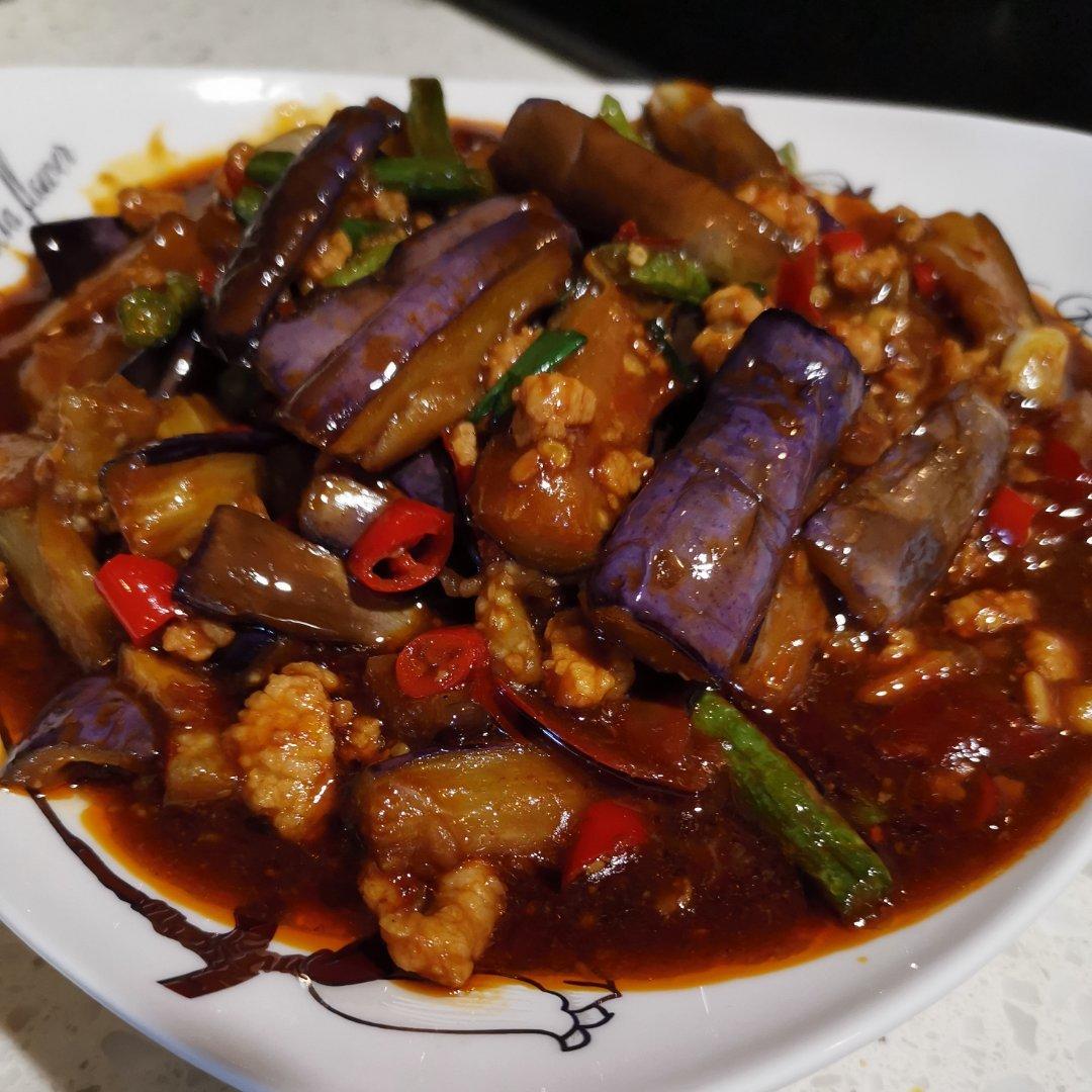 红烧肉沫茄子