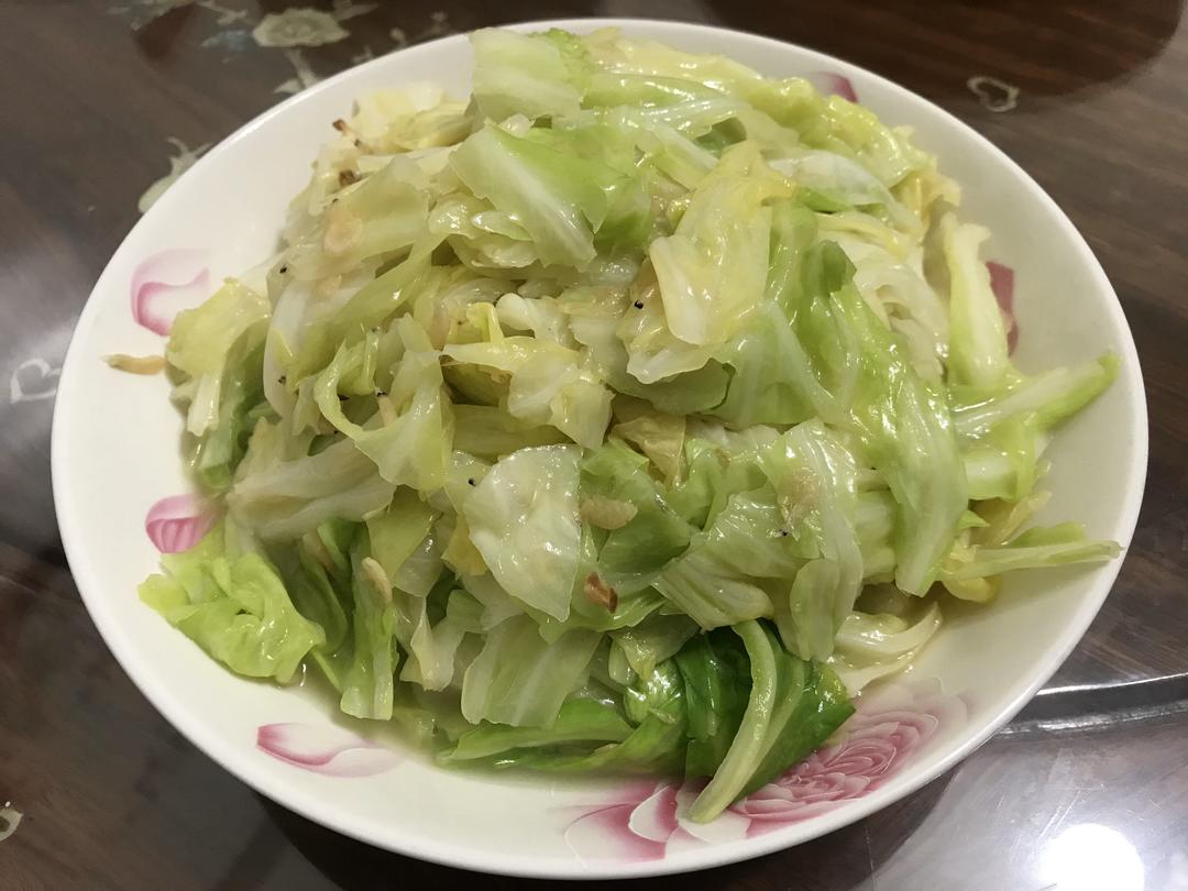 蒜香蝦皮捲心菜