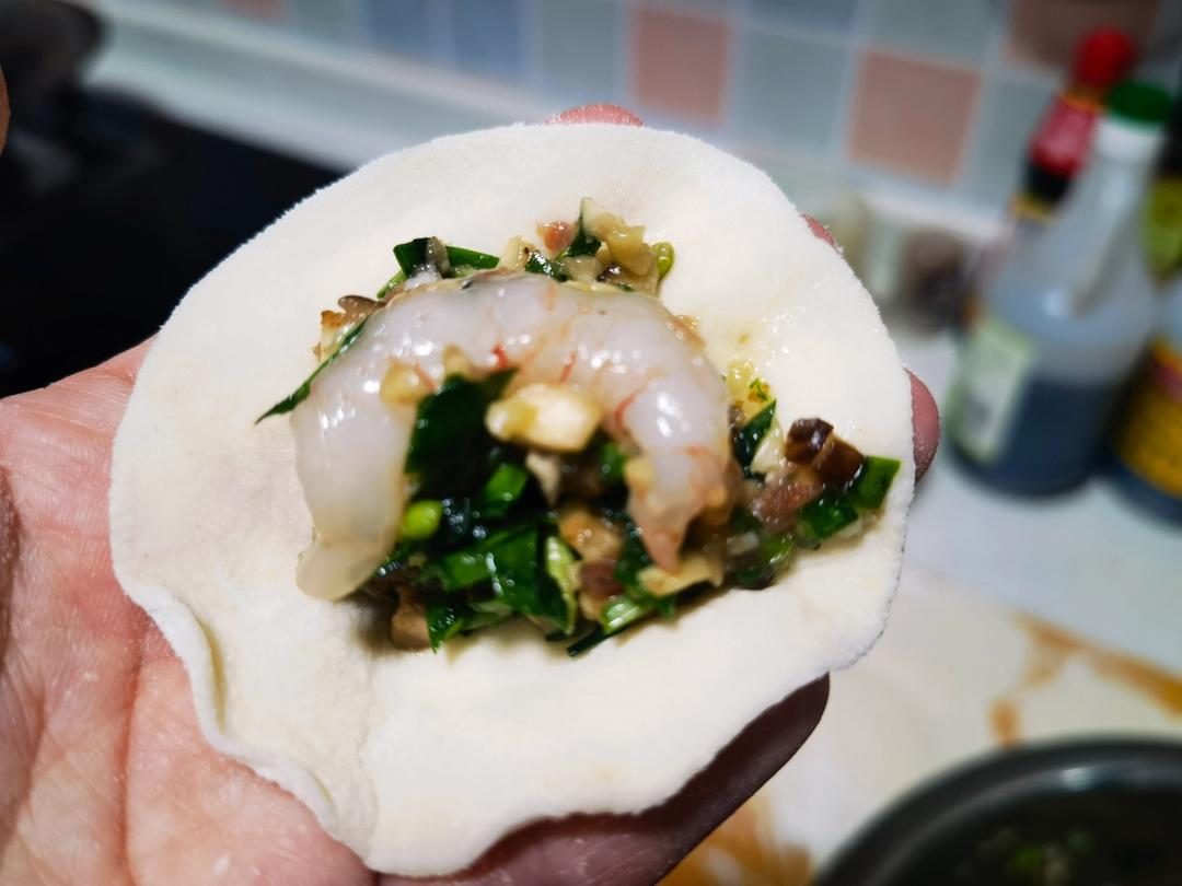 韭菜鸡蛋虾仁饺子（三人量）