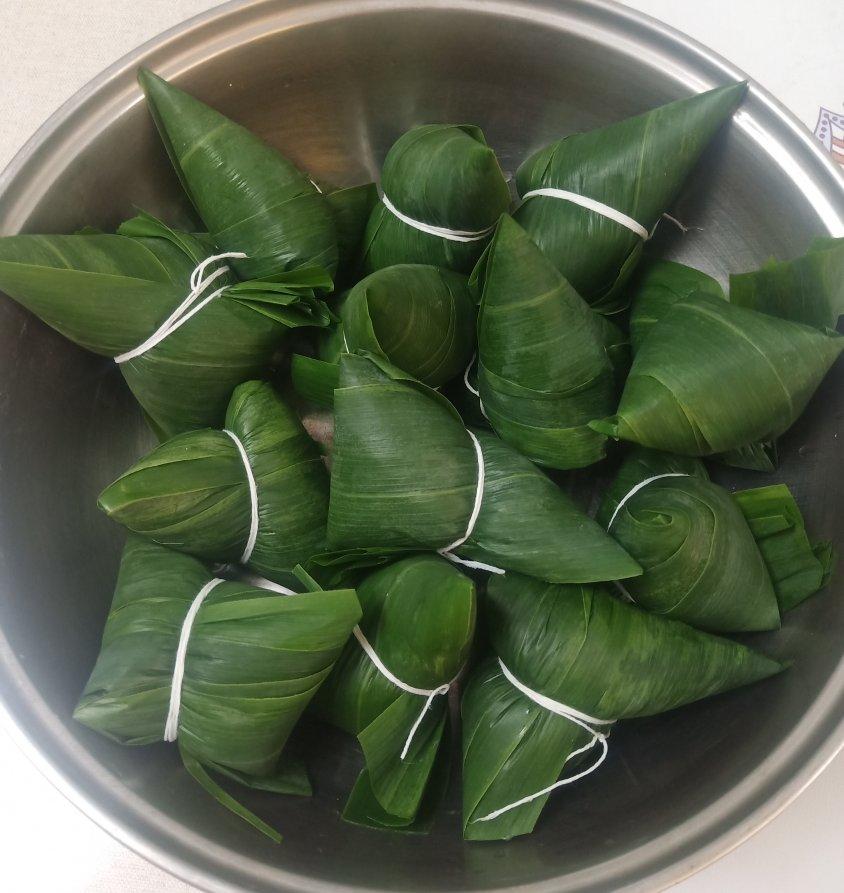 三角粽的包法
