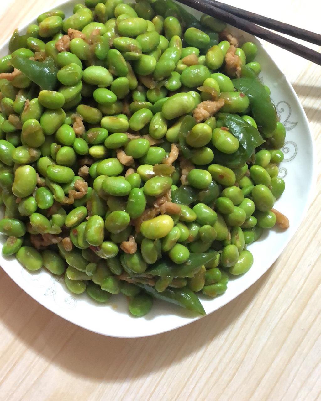 毛豆炒肉