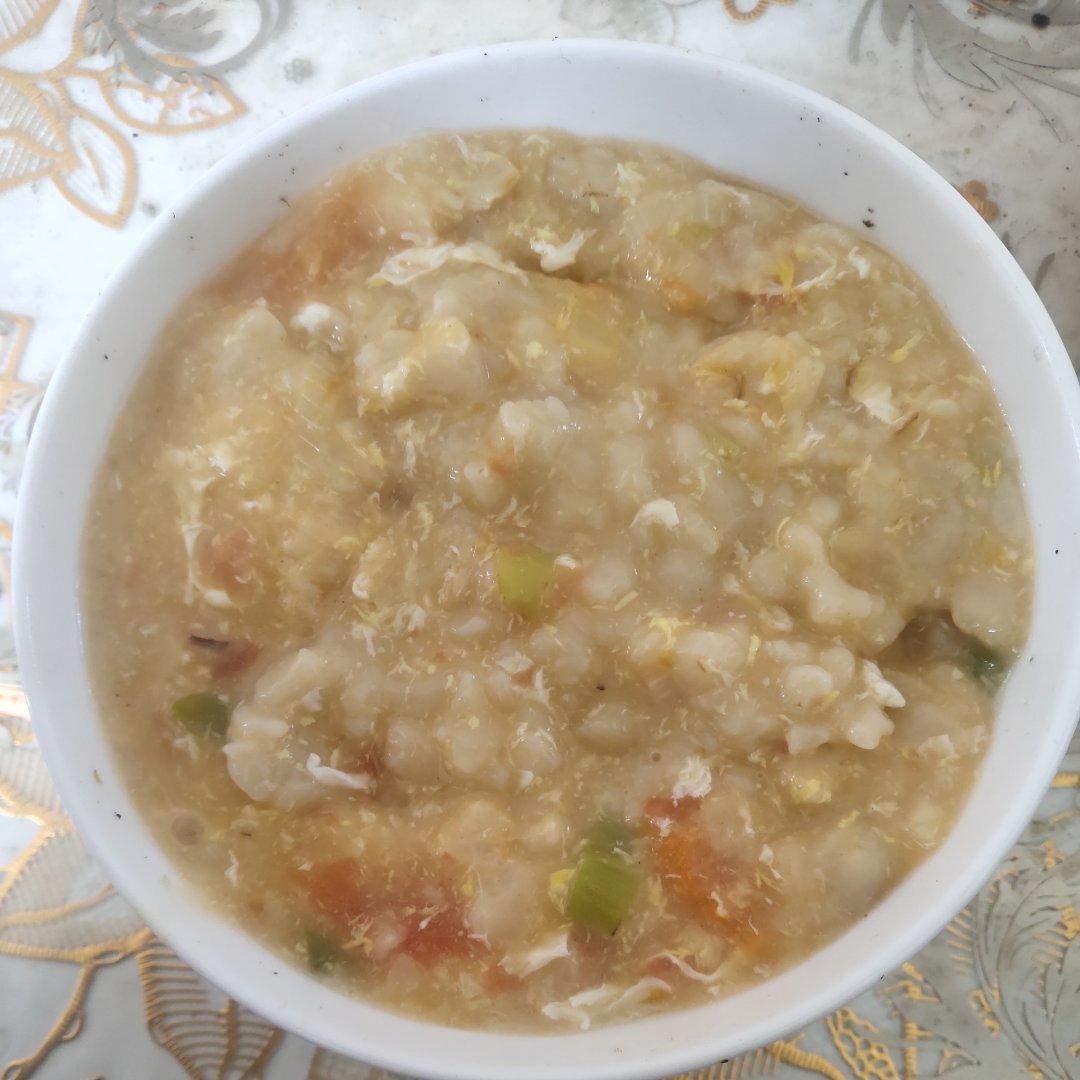 番茄面疙瘩汤       不用揉面，嫩，有嚼劲