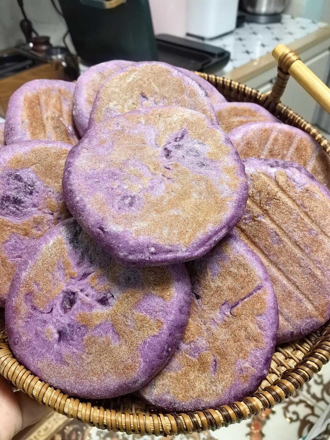 免蒸免烤【紫米奶酪饼】