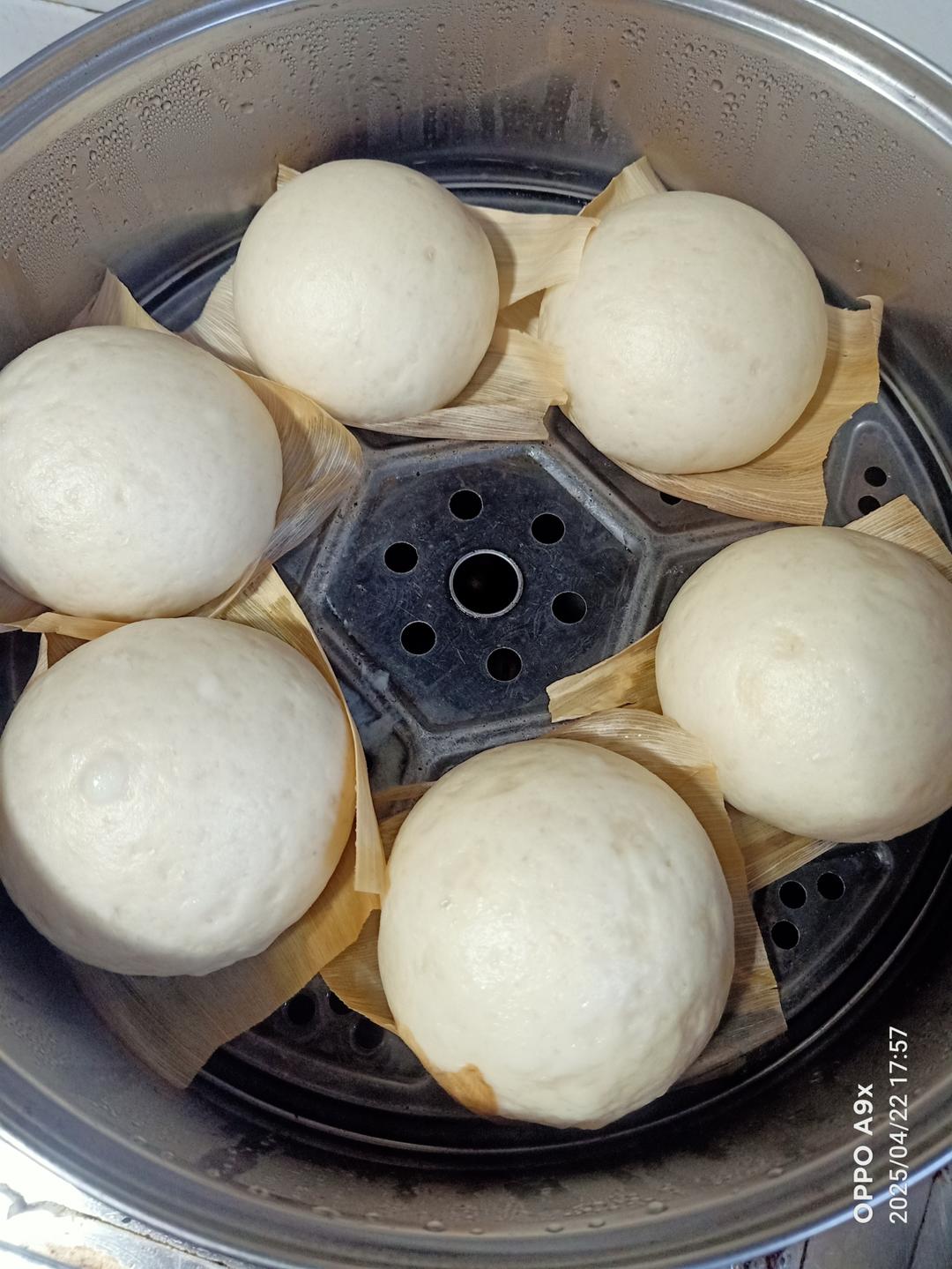 烫面馒头（一次发酵，个个水光肌）
