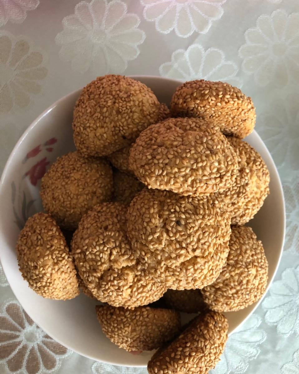 老上海味道——香脆芝麻球开口笑（烤箱版）