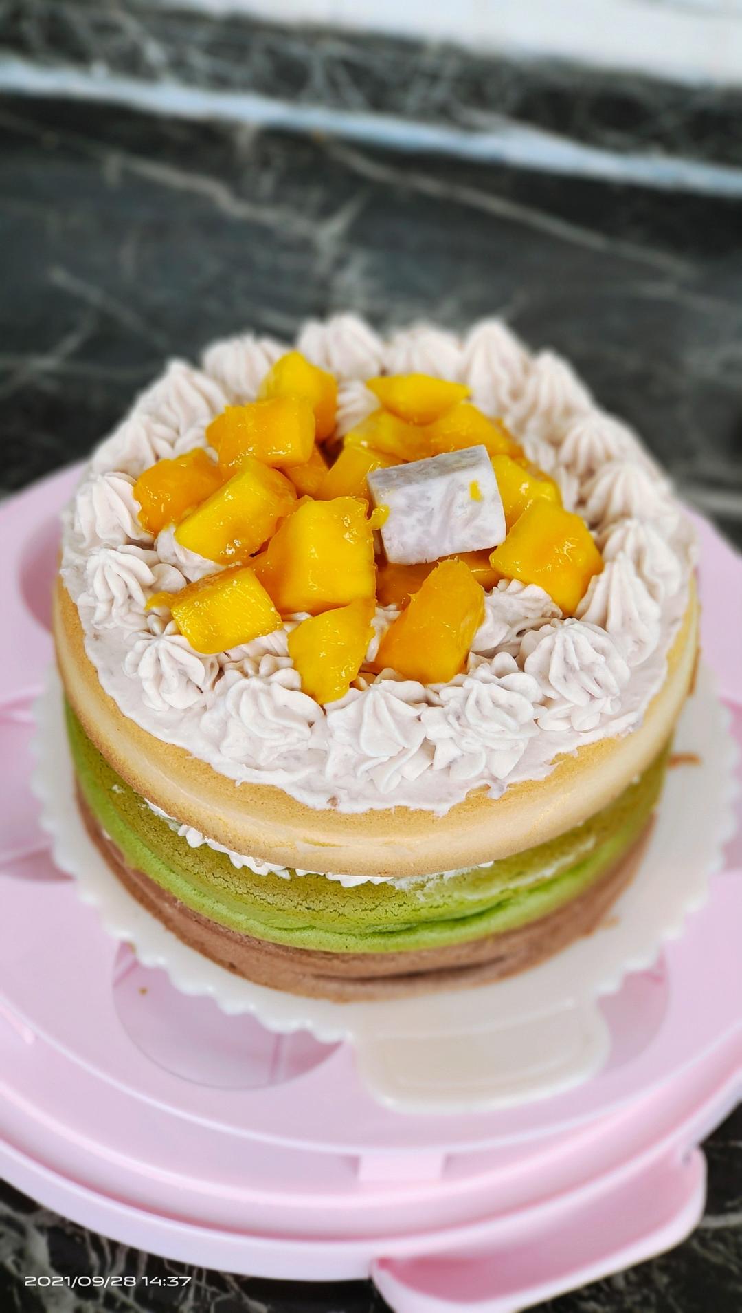 （6寸）彩虹🌈蛋糕胚（无色素）