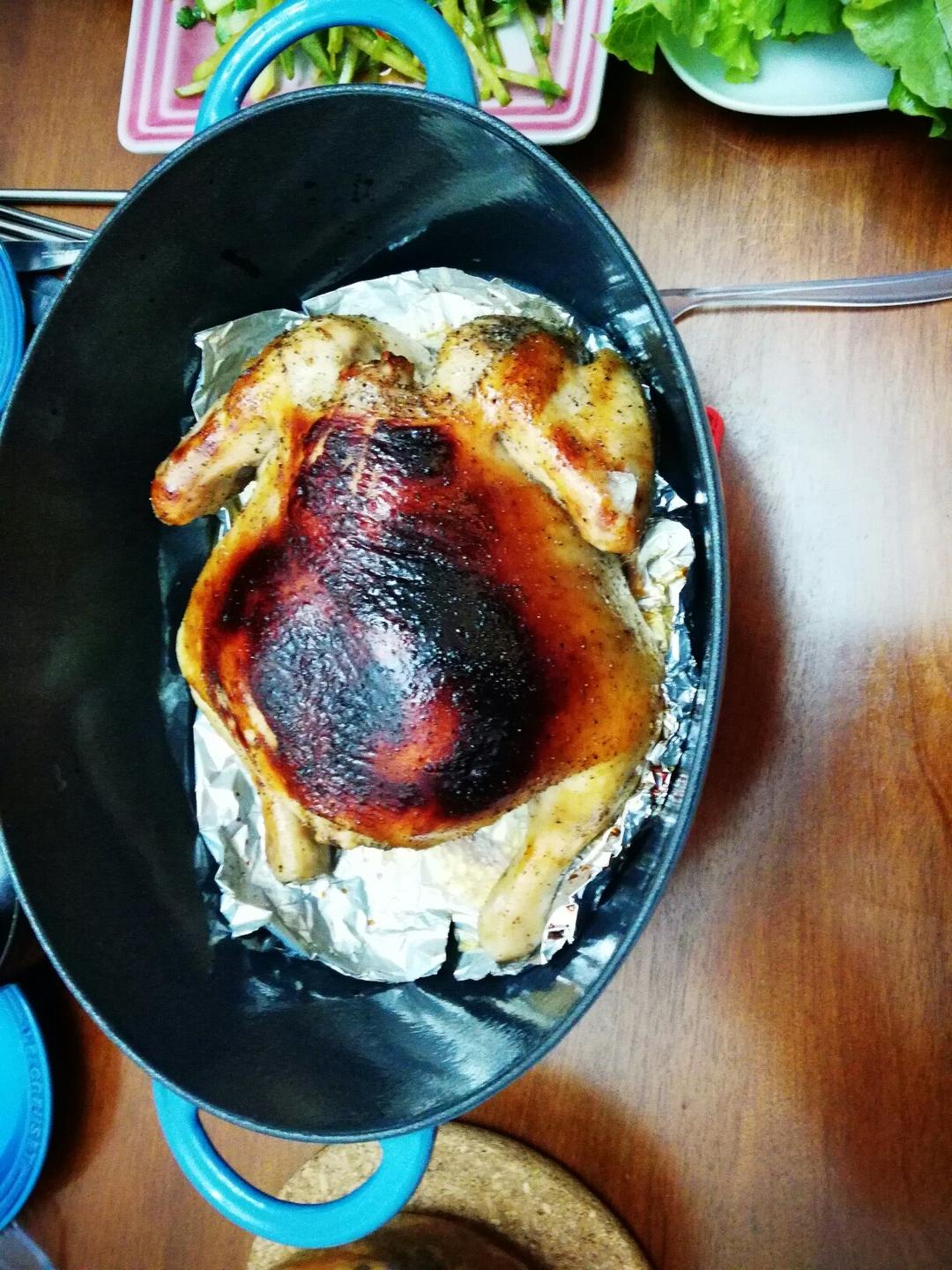 田螺姑娘超级简单不用腌制脆皮烤鸡