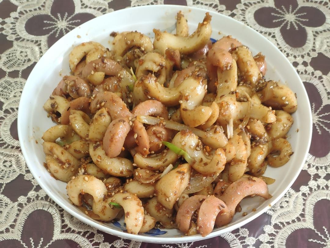 炒墨鱼肠的做法