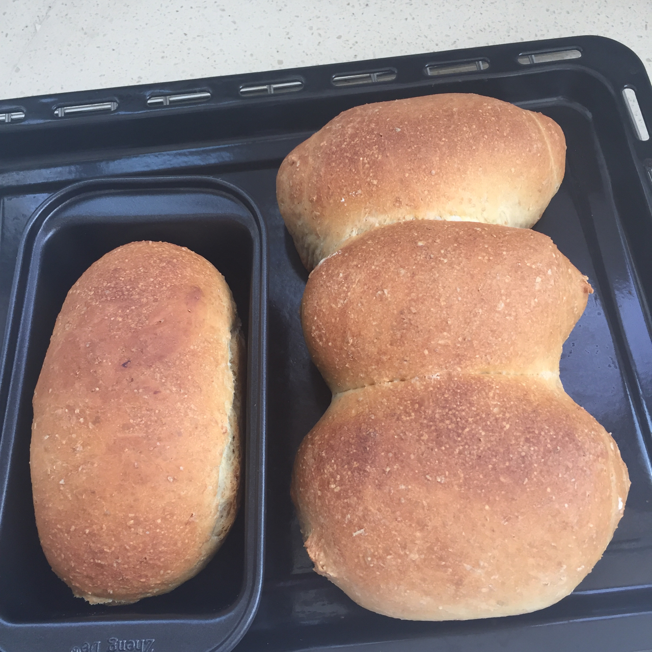 无油无糖 全麦面包 【无需面包机】