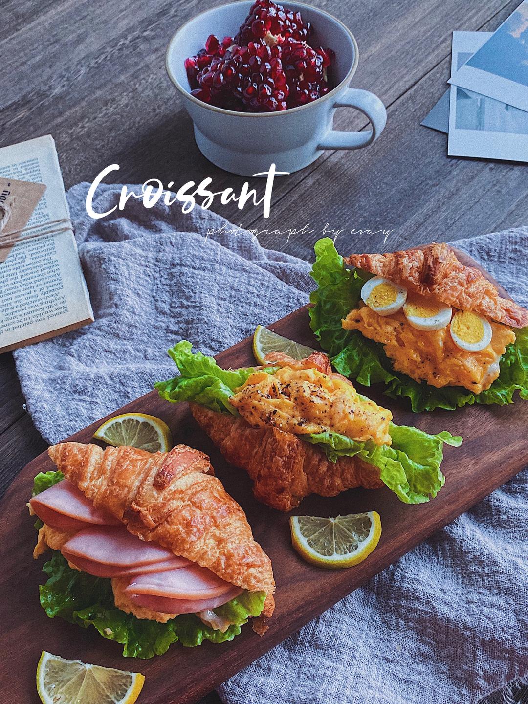 十分钟颜值早餐❗️mini可颂三明治向你招手的做法