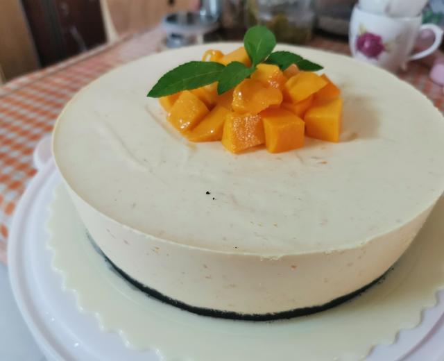 芒果酸奶慕斯(八寸)的做法