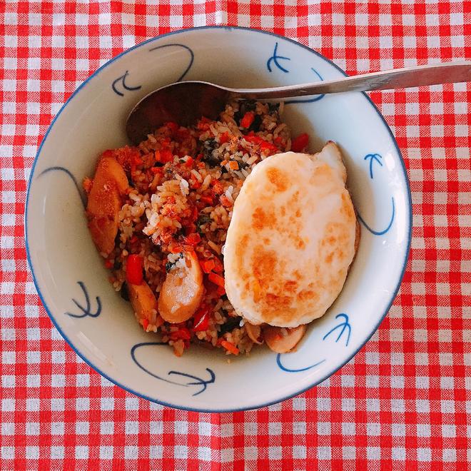 紫菜肉松炒饭的做法