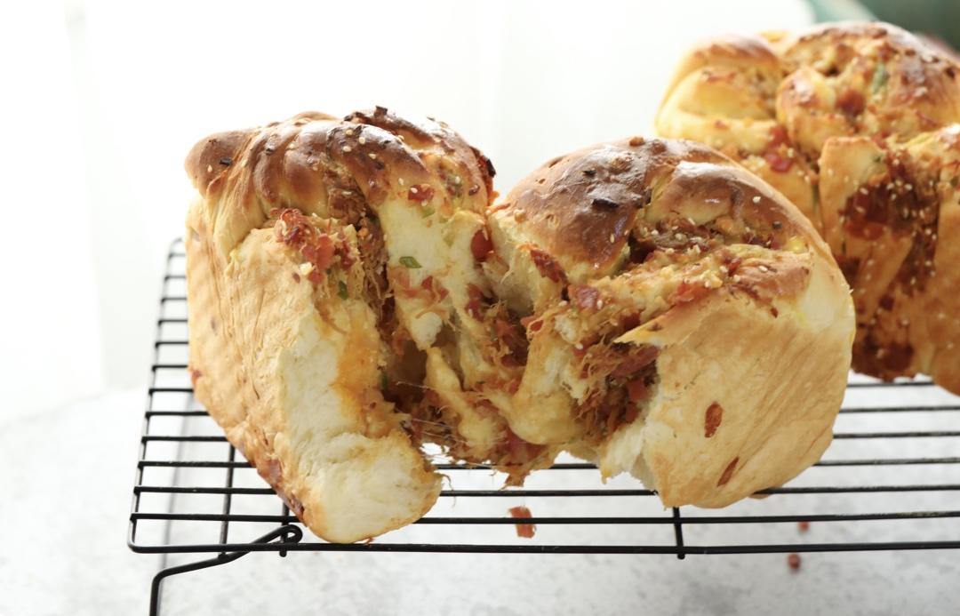 香葱培根肉松芝士吐司🍞