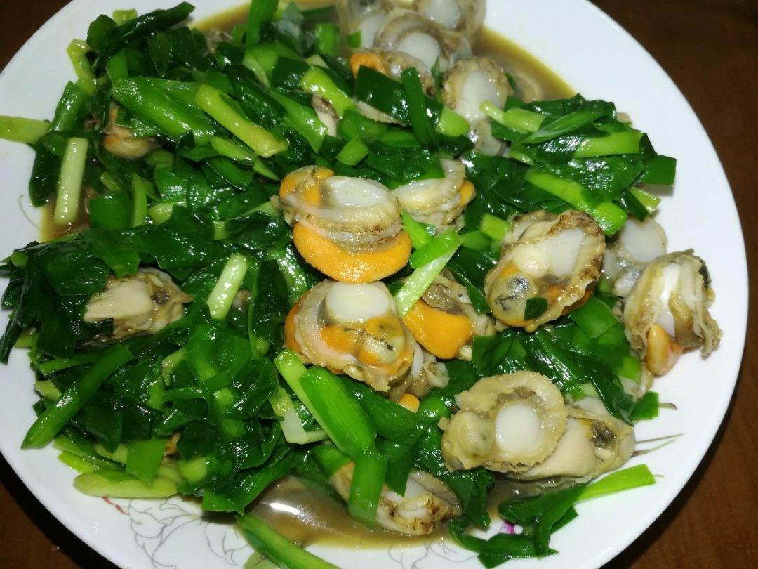 扇贝肉炒韭菜