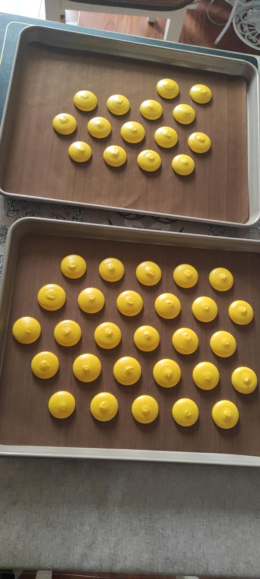 拥有蛋糕组织的意式马卡龙