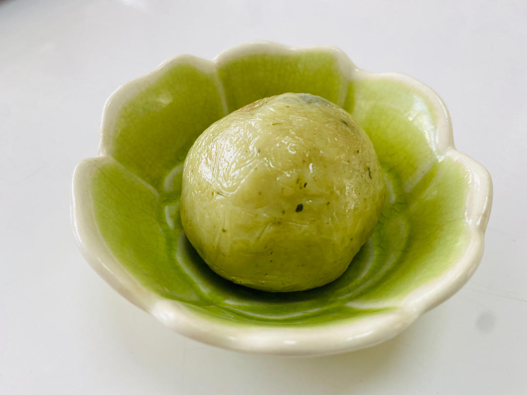 网红青团～～咸蛋黄肉松青团
