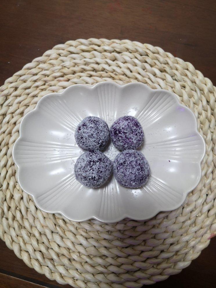 Q弹有嚼劲的紫薯糯米糍