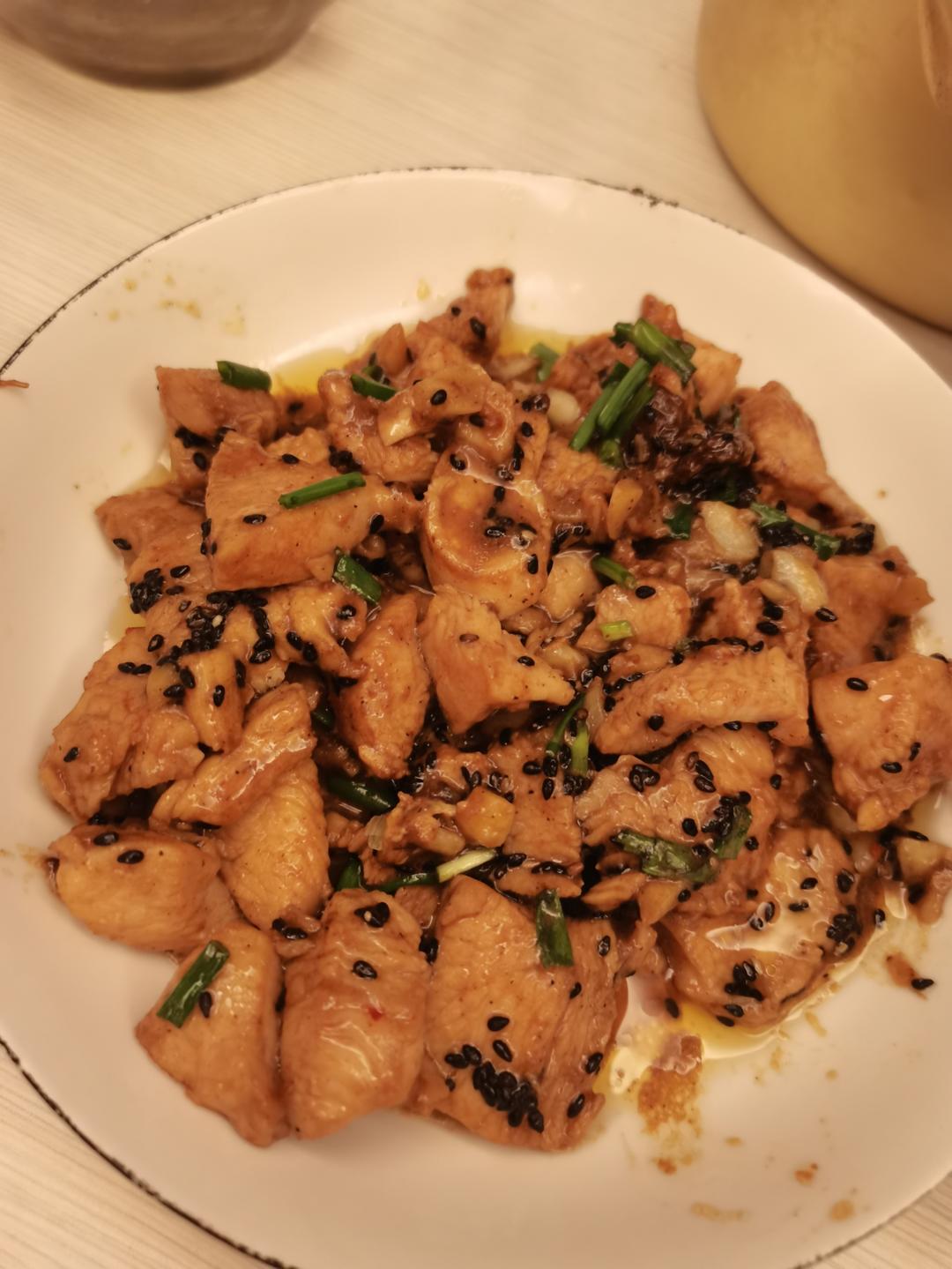 孜然蒜香鸡胸肉