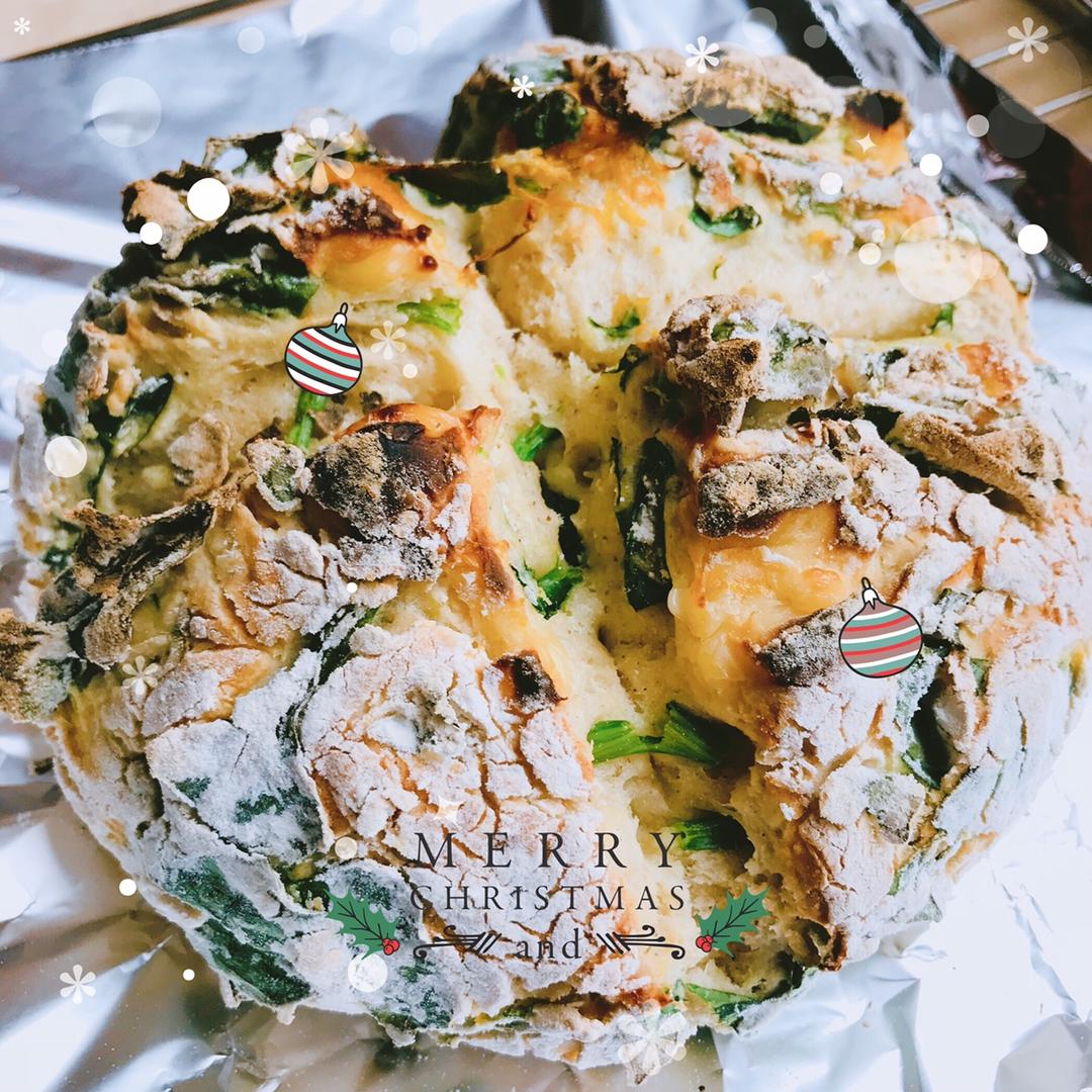 菠菜南瓜奶酪丹波面包丨健康·烘焙