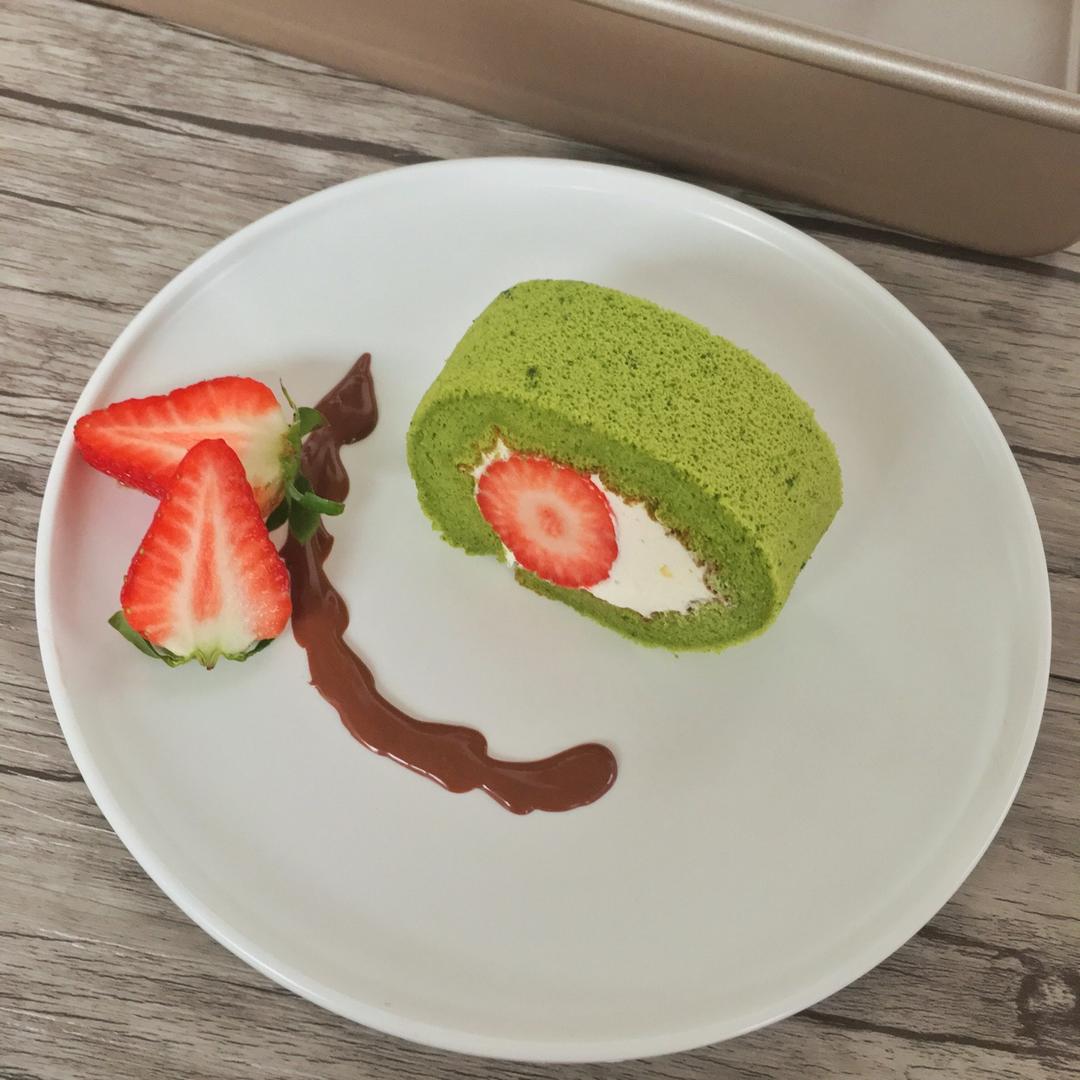 抹茶戚风蛋糕卷