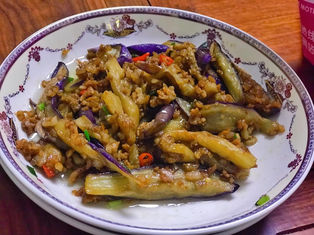 红烧肉沫茄子