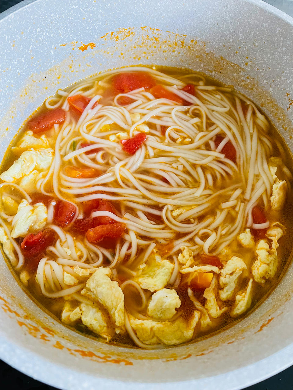 恨不得抱着锅舔的番茄鸡蛋面