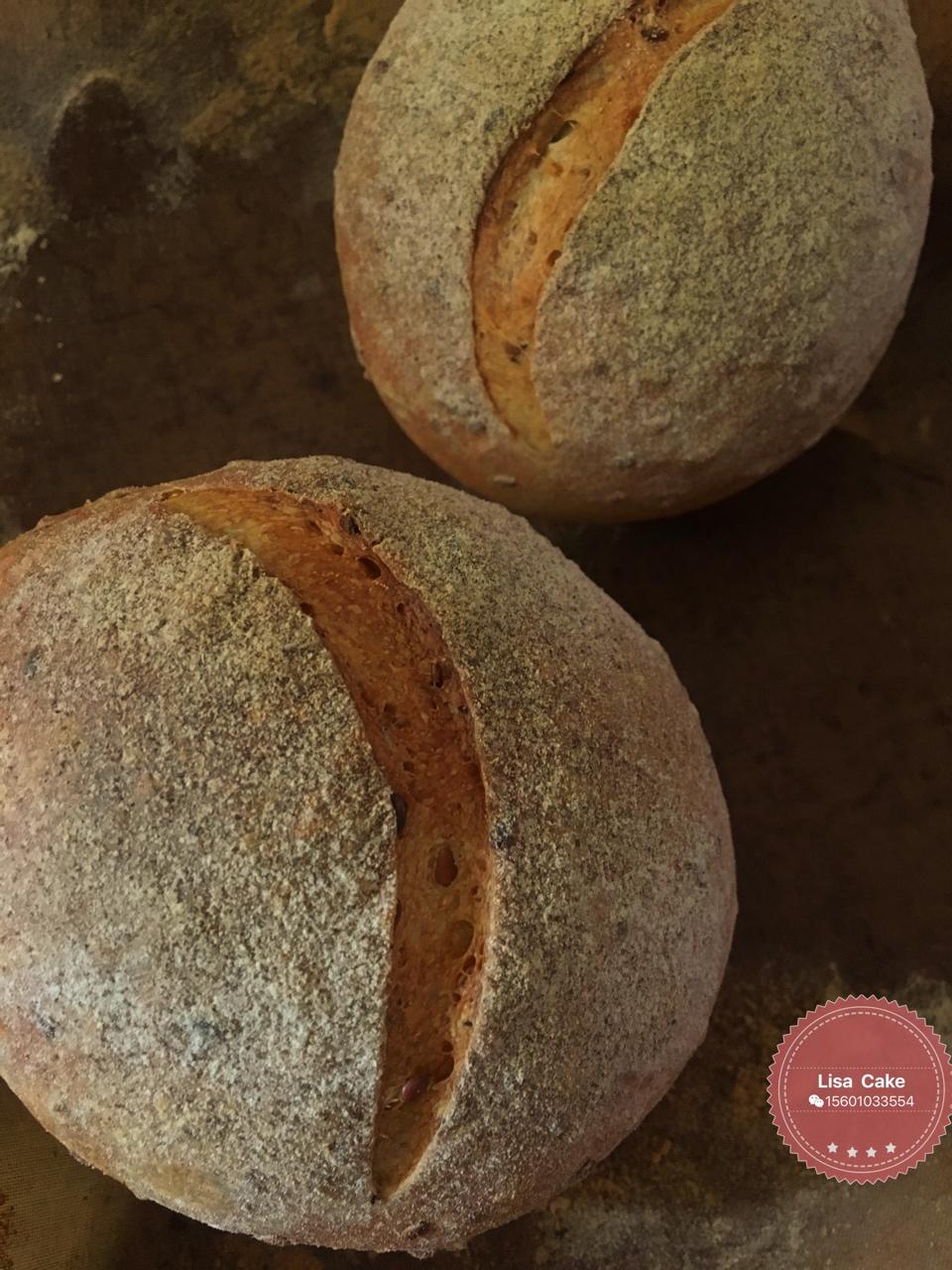 亚麻籽面包（免揉欧式面包）