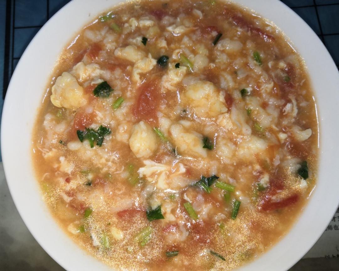 治愈系之🍅疙瘩汤的做法