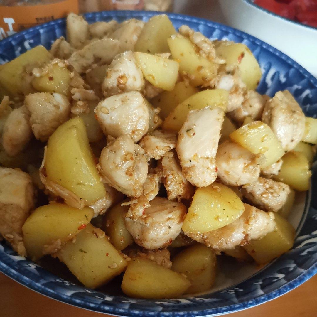 超级好吃的孜然土豆鸡胸肉