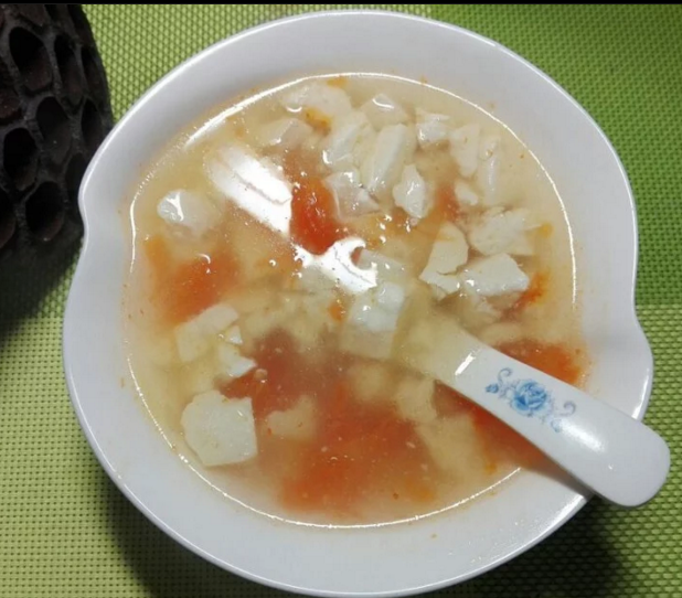 如水般0卡的美味汤丨番茄碎豆腐 · 圆满素食