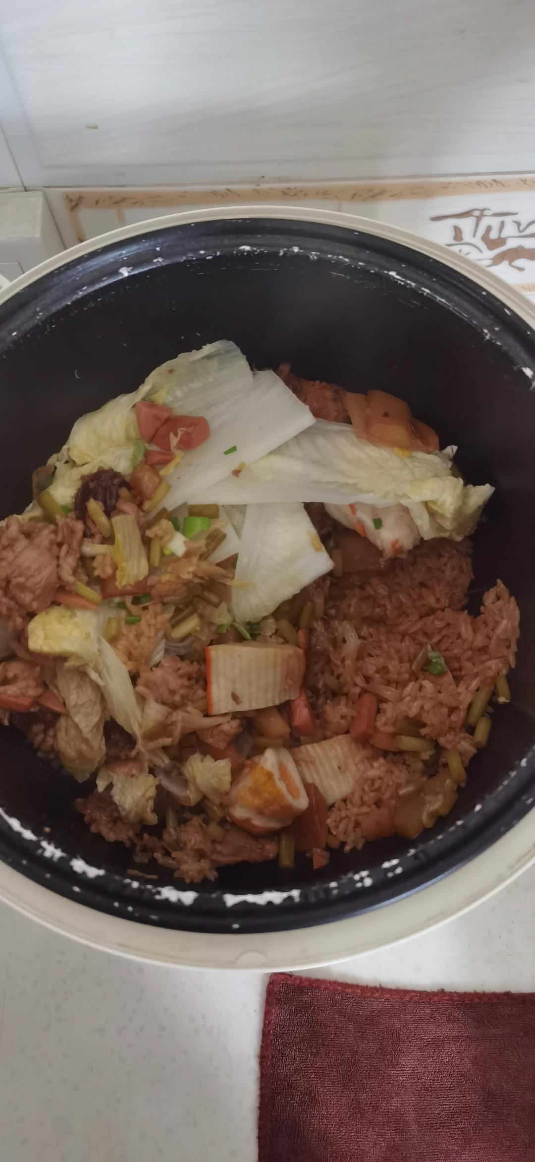 好吃到怀疑人生的懒人电饭煲茄子烧肉焖饭！巨下饭！