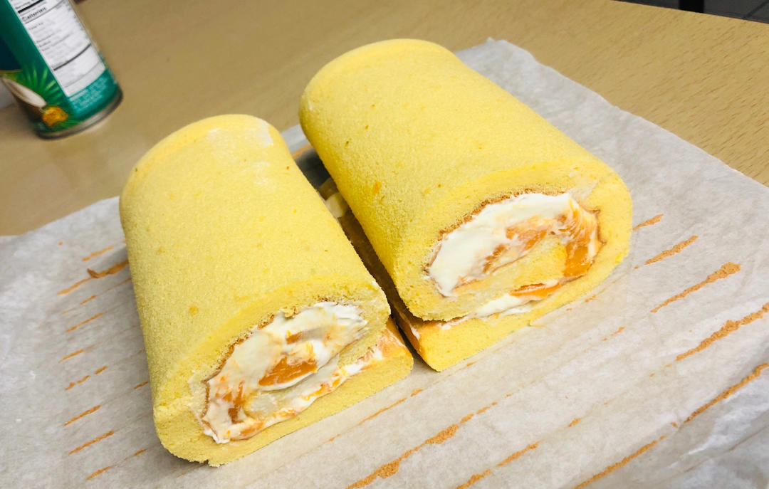 抹茶红豆蛋糕卷