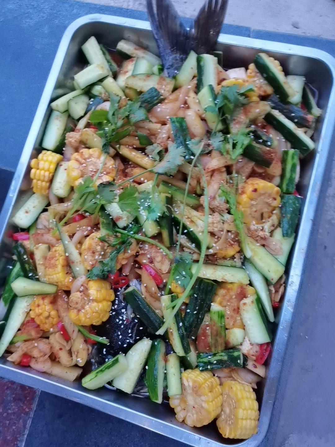 干锅虾大杂烩
