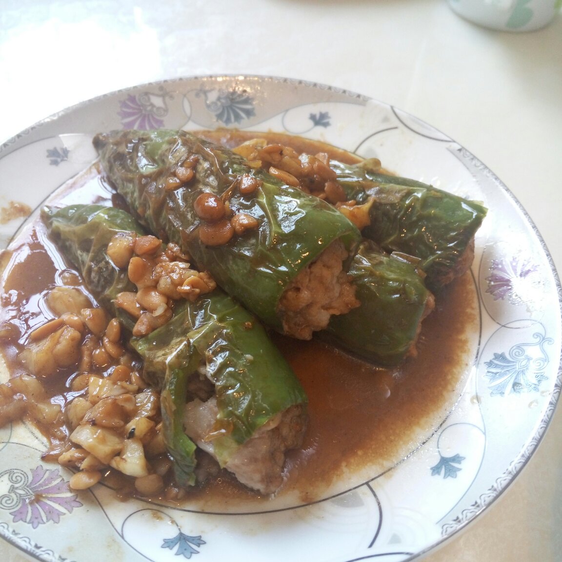 肉酿虎皮青椒