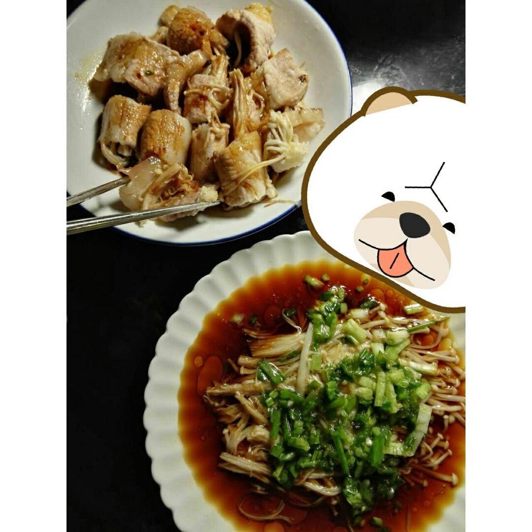 葱油蒸金针菇