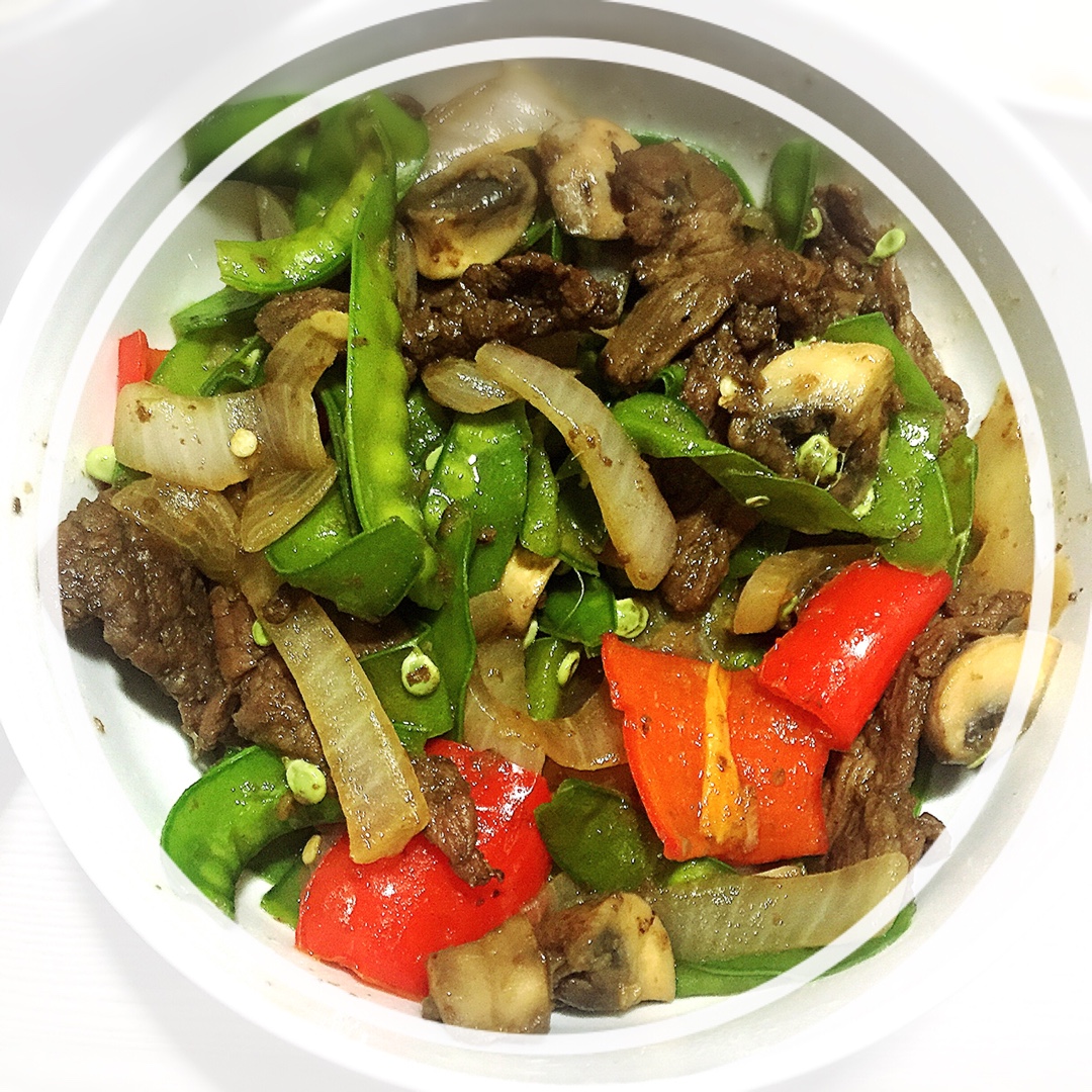 蒜香牛肉荷兰豆 Mongolian Beef