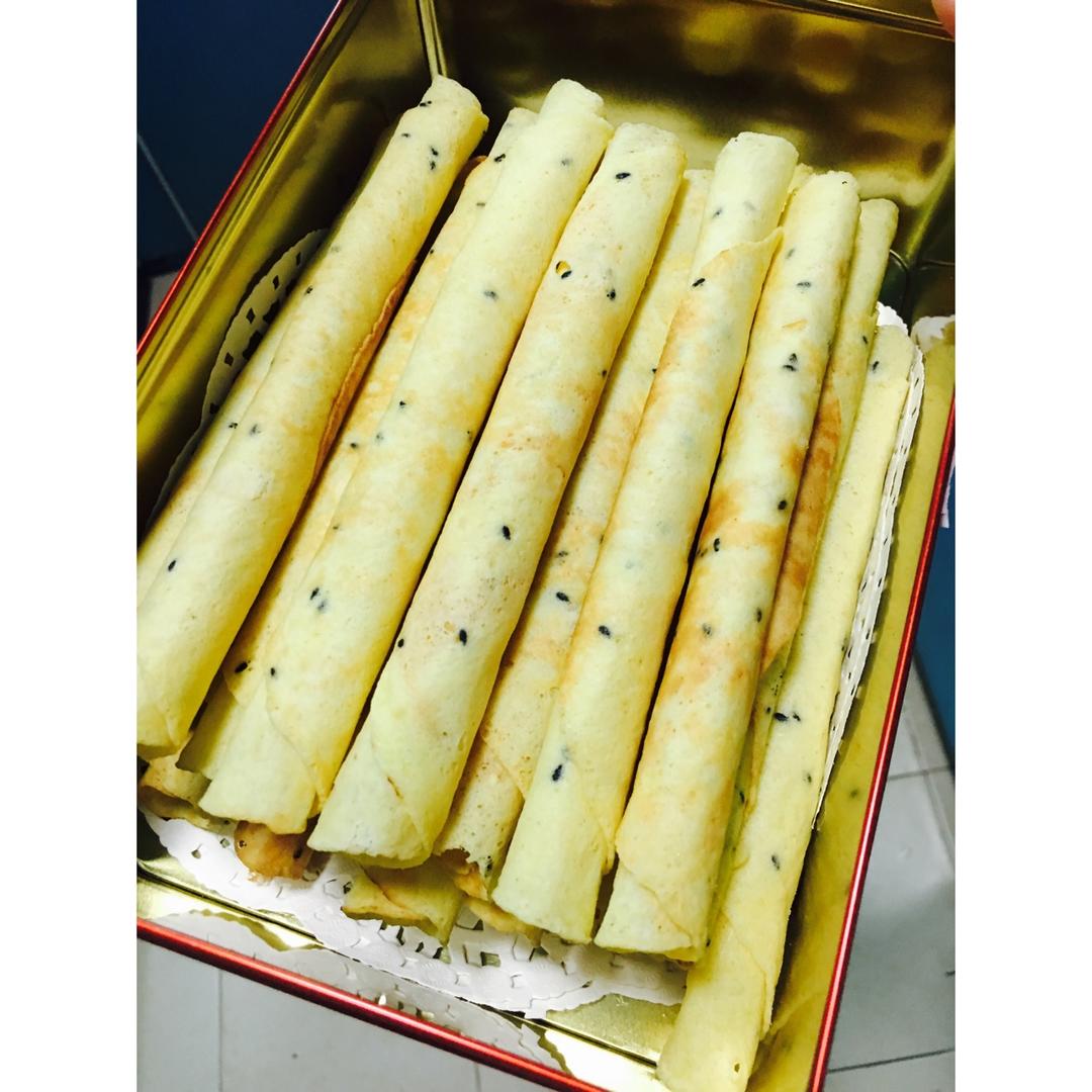 芝麻香酥蛋卷（视频食谱）