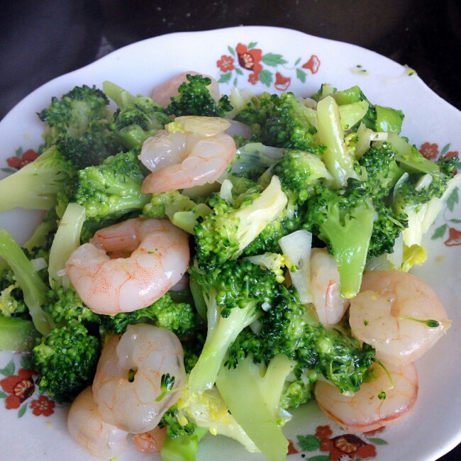 西兰花炒虾仁
