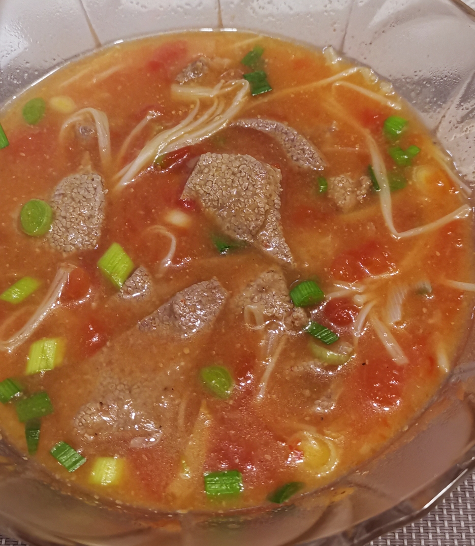 番茄🍅猪肝汤的做法