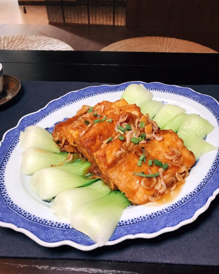 虾皮锅塌豆腐 （鲁菜）