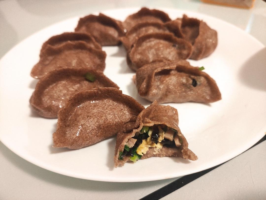 （减肥也能吃的饺子）『无油低脂100%黑全麦鸡肉水饺』