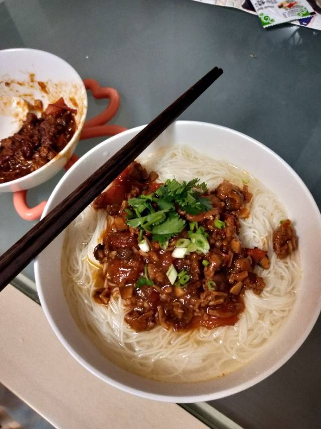 家常肉末面