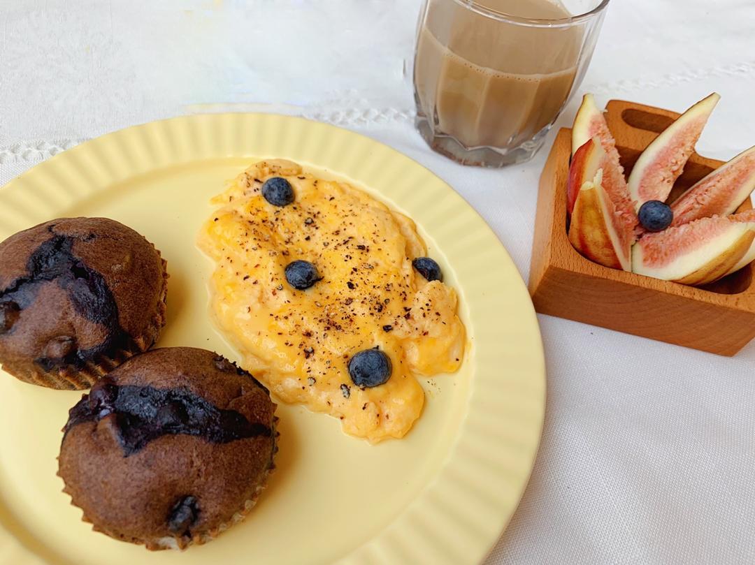 减脂小食| 爆浆蓝莓酸奶燕麦全麦麦芬