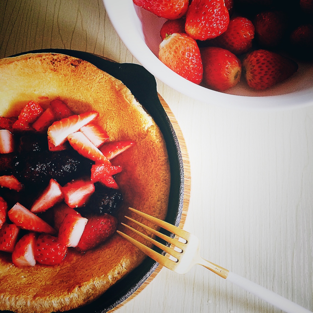 Cast iron Dutch baby 德式烤松饼 早餐 甜点