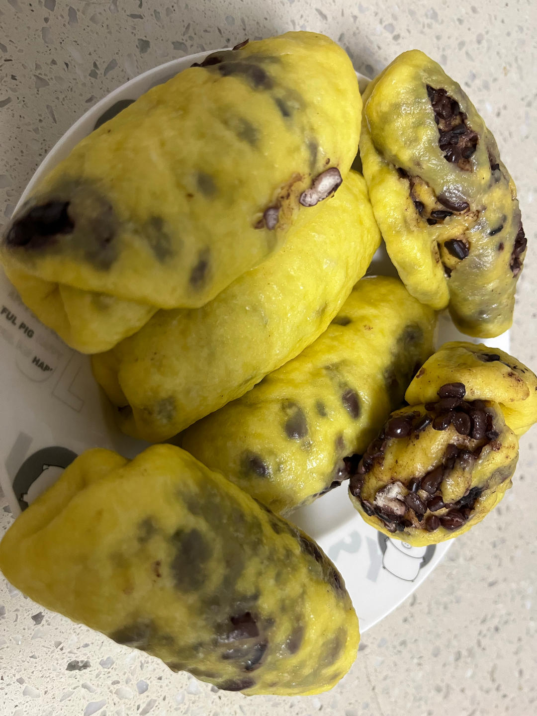 美味南瓜红豆卷，好看又好吃