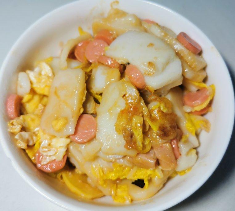 快手火腿肠炒年糕