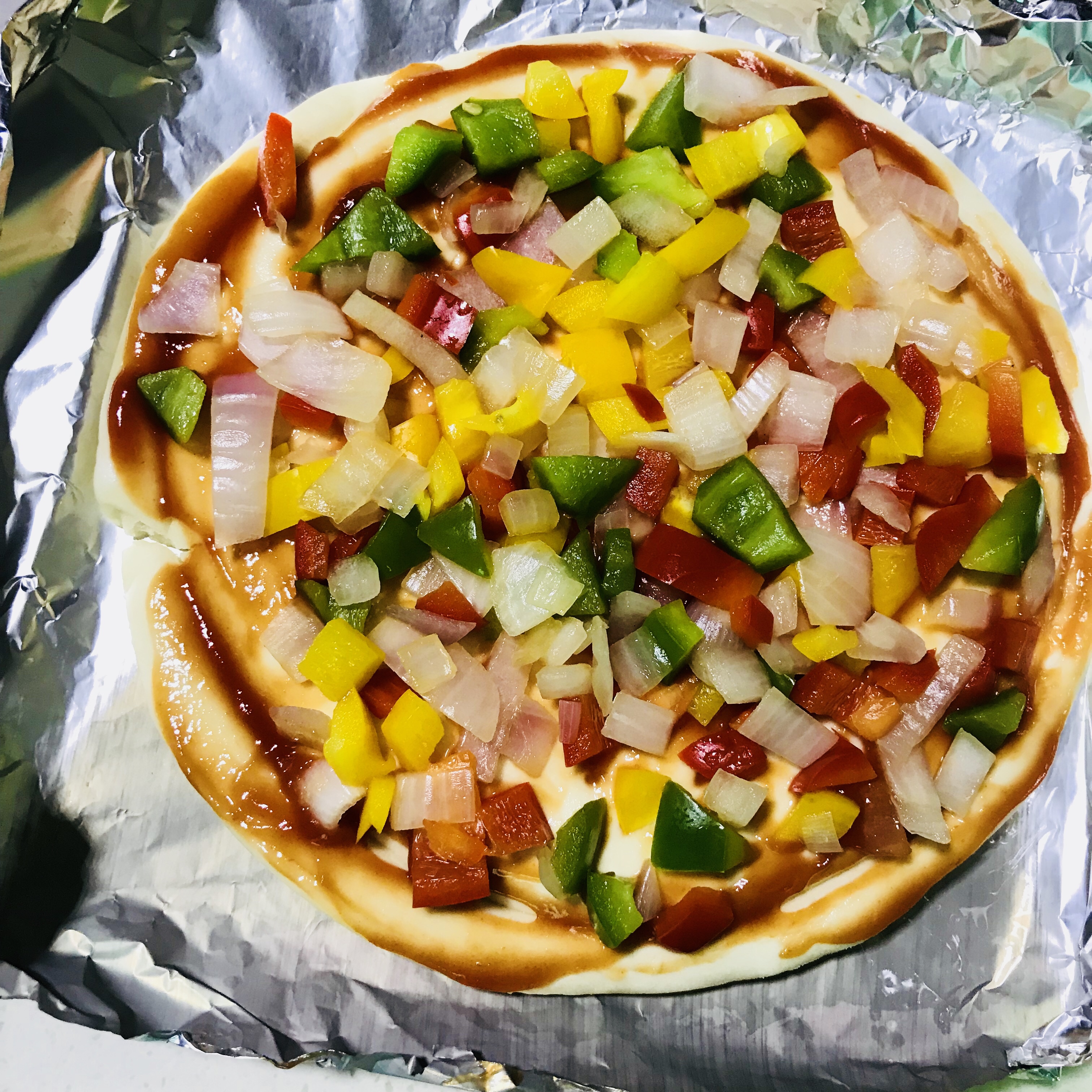 无烤箱—家庭版香肠披萨的做法 步骤6