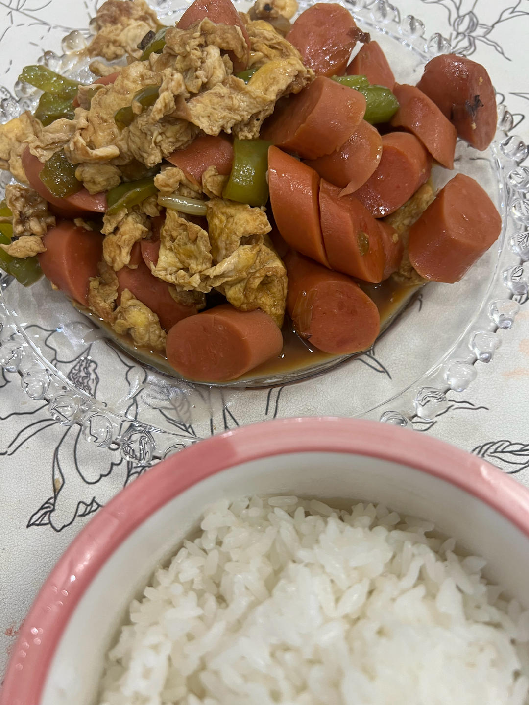 青椒火腿炒鸡蛋